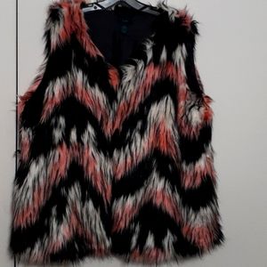 Funky faux fur vest. Rue21+ 3x